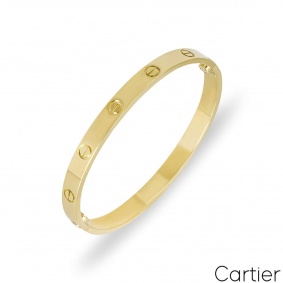 Cartier Yellow Gold Plain Love Bracelet Size 18 B6035518 Cartier Yellow Gold Plain Love Bracelet Size 18 B6035518